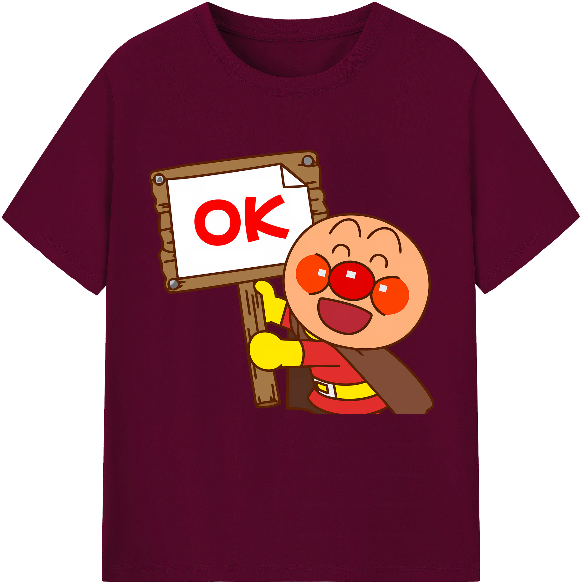 （画像用） アンパンマン Anpanman レディースカジュアルプリントTシャツ（綿100％）
